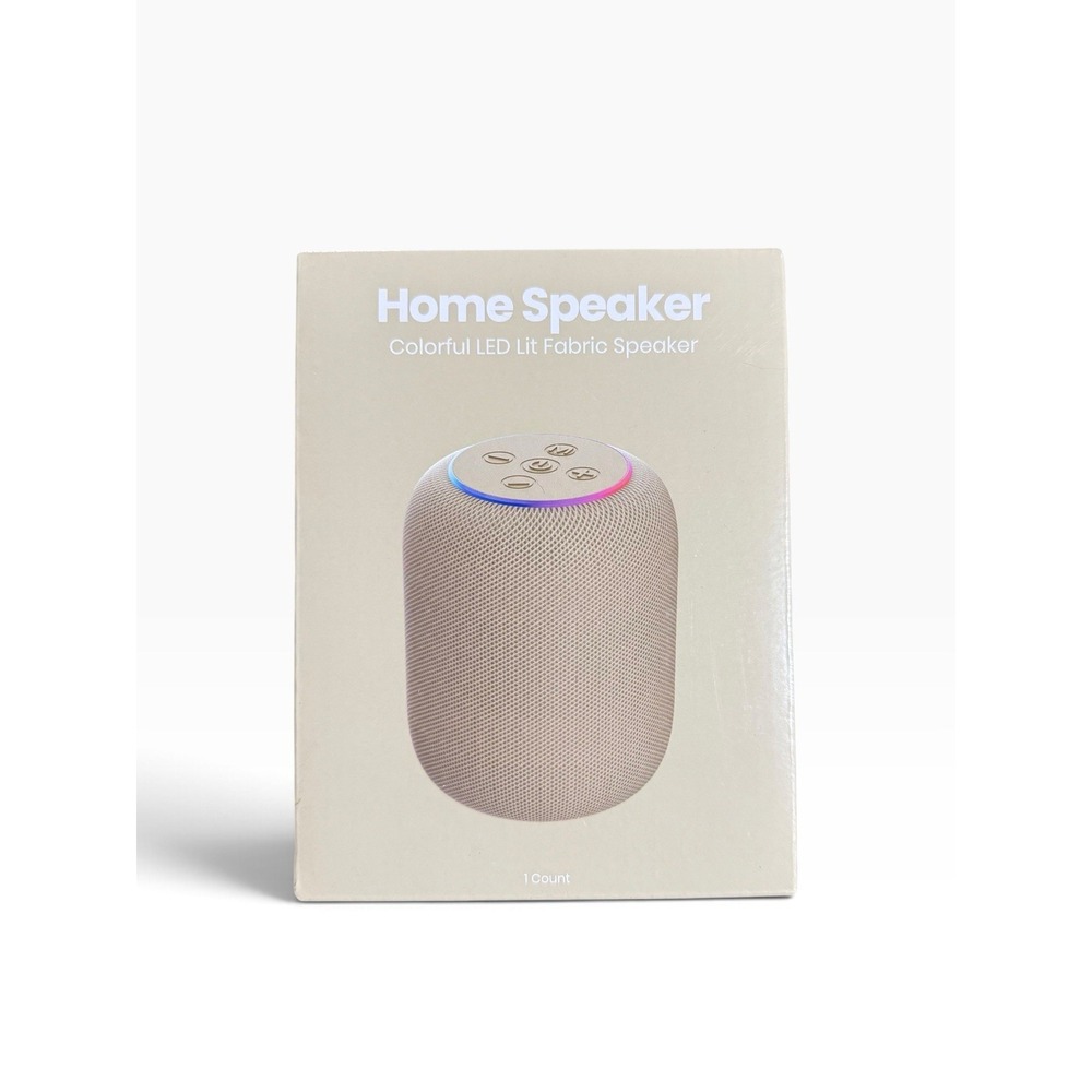 Home Speaker - Colorful LED Lit Fabric Speaker Brand New In Box